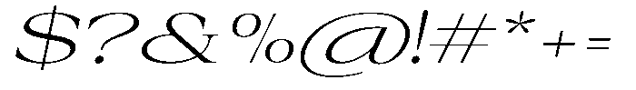 Auralic Light Expanded Italic Font OTHER CHARS