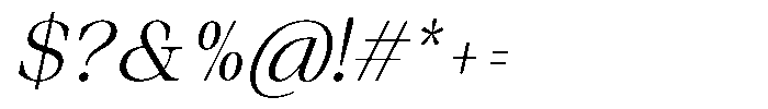 Auralic Light High Condensed Italic Font OTHER CHARS