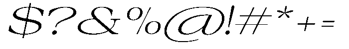 Auralic Light High Expanded Italic Font OTHER CHARS