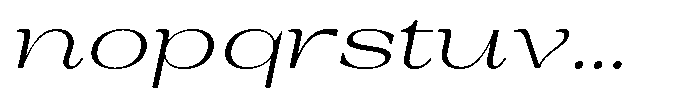 Auralic Light High Expanded Italic Font LOWERCASE
