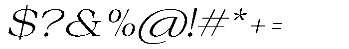 Auralic Light High Italic Font OTHER CHARS