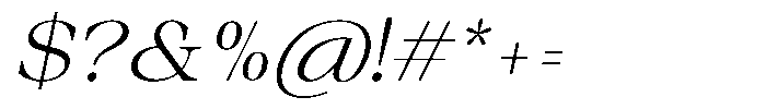 Auralic Light High Semi Condensed Italic Font OTHER CHARS