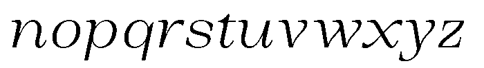 Auralic Light High Semi Condensed Italic Font LOWERCASE