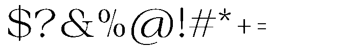 Auralic Light High Semi Condensed Font OTHER CHARS