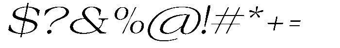Auralic Light High Semi Expanded Italic Font OTHER CHARS