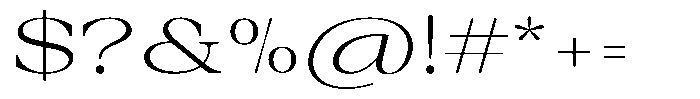 Auralic Light High Semi Font OTHER CHARS