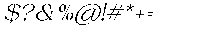 Auralic Light Semi Condensed Italic Font OTHER CHARS