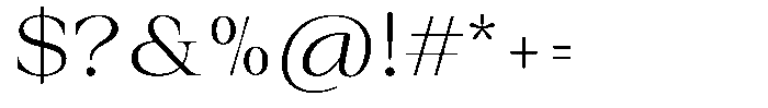 Auralic Light Semi Condensed Font OTHER CHARS