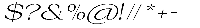 Auralic Light Semi Expanded Italic Font OTHER CHARS