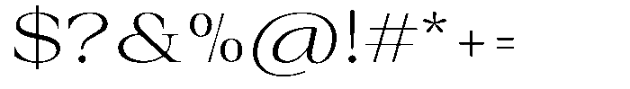 Auralic Light Font OTHER CHARS