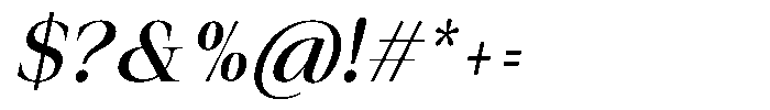 Auralic Medium Condensed Italic Font OTHER CHARS