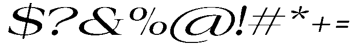 Auralic Medium Expanded Italic Font OTHER CHARS