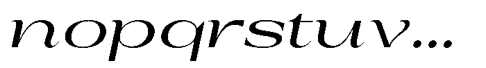 Auralic Medium Expanded Italic Font LOWERCASE