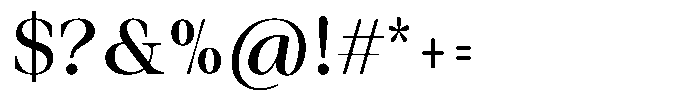 Auralic Medium High Condensed Font OTHER CHARS