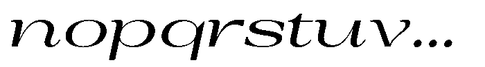 Auralic Medium High Expanded Italic Font LOWERCASE