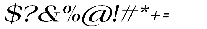 Auralic Medium High Italic Font OTHER CHARS