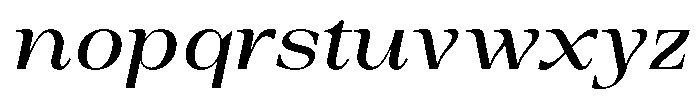 Auralic Medium High Semi Condensed Italic Font LOWERCASE