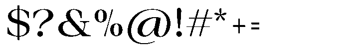 Auralic Medium High Semi Condensed Font OTHER CHARS