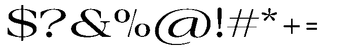Auralic Medium High Semi Font OTHER CHARS