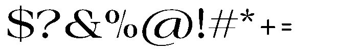 Auralic Medium High Font OTHER CHARS
