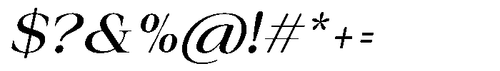 Auralic Medium Semi Condensed Italic Font OTHER CHARS