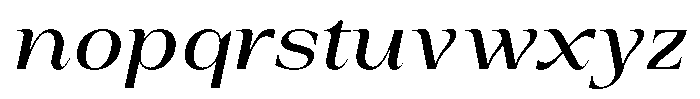 Auralic Medium Semi Condensed Italic Font LOWERCASE