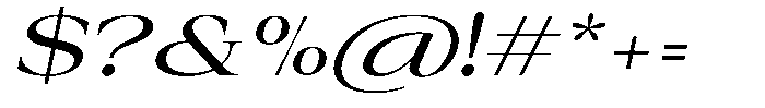 Auralic Medium Semi Expanded Italic Font OTHER CHARS