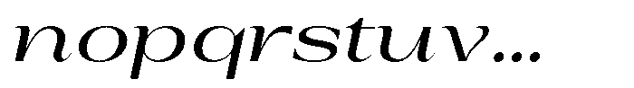 Auralic Medium Semi Expanded Italic Font LOWERCASE