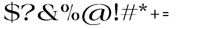 Auralic Medium Font OTHER CHARS