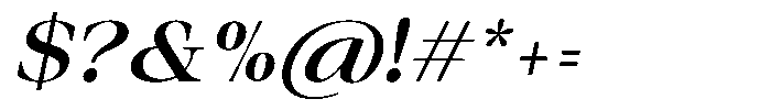 Auralic Sem Bold High Semi Condensed Italic Font OTHER CHARS