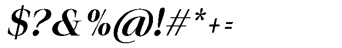 Auralic Semi Bold Condensed Italic Font OTHER CHARS