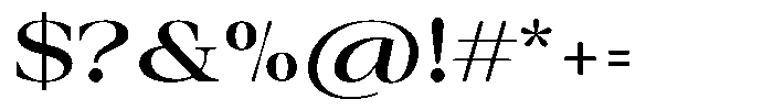 Auralic Semi Bold High Font OTHER CHARS
