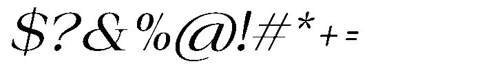 Auralic Semi Condensed Italic Font OTHER CHARS