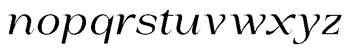 Auralic Semi Condensed Italic Font LOWERCASE
