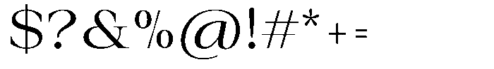 Auralic Semi Condensed Font OTHER CHARS