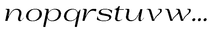 Auralic Semi Expanded Italic Font LOWERCASE