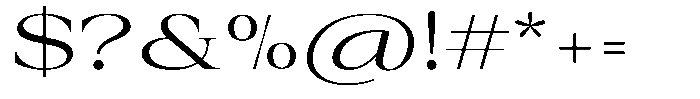 Auralic Semi Font OTHER CHARS