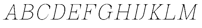 Auralic Thin Condensed Italic Font UPPERCASE