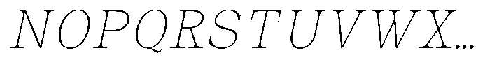 Auralic Thin Condensed Italic Font UPPERCASE