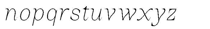 Auralic Thin Condensed Italic Font LOWERCASE