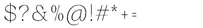 Auralic Thin Condensed Font OTHER CHARS