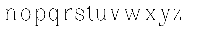 Auralic Thin Condensed Font LOWERCASE