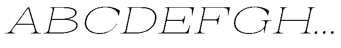 Auralic Thin Expanded Italic Font UPPERCASE