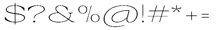 Auralic Thin Expanded Font OTHER CHARS