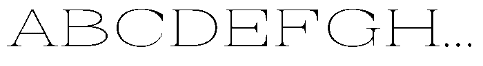 Auralic Thin Expanded Font UPPERCASE