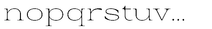 Auralic Thin Expanded Font LOWERCASE