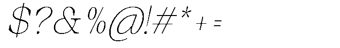 Auralic Thin High Condensed Italic Font OTHER CHARS
