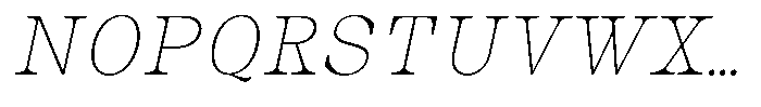 Auralic Thin High Condensed Italic Font UPPERCASE