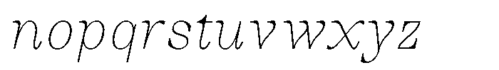 Auralic Thin High Condensed Italic Font LOWERCASE