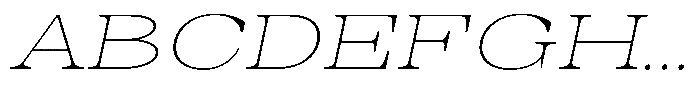 Auralic Thin High Expanded Italic Font UPPERCASE